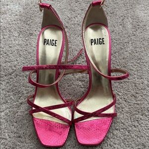 PAIGE Fuchsia Strappy Heels